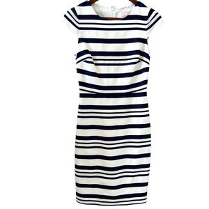 J. Crew NEW Double Stripe Cap Sleeve Sheath Dress Size 00